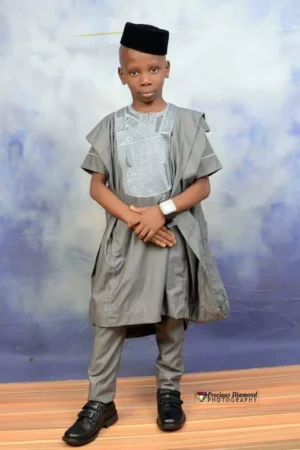 3 piece Agbada, Short sleeve and trouser for Kids_SNOD SNOD Kids Wear