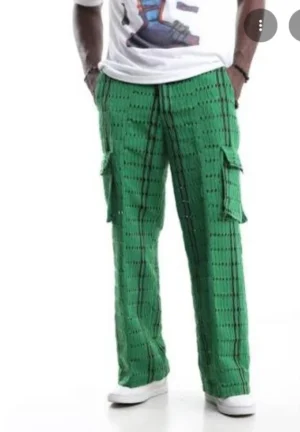 African combat wear 5 Green Pinstripe Cargo Combat Pants