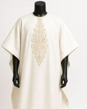 Danshiki2 Ivory Danshiki with Gold Scroll Embroidery