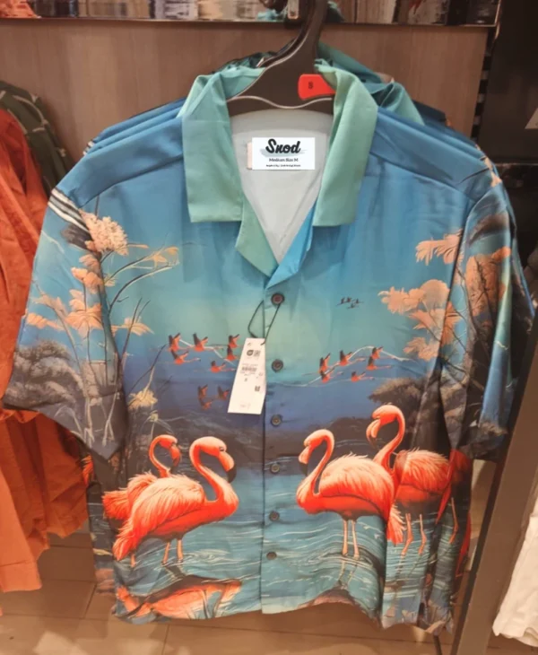 SNOD corparate shirt2 Flamingo Print Resort Shirt