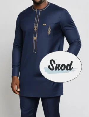 SNOD senator003 Navy Senator Top with Gold Tasseled Braid Trim