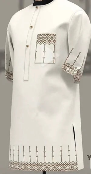 SNOD senator3 Cream Senator Top with Bronze Diamond Chain Embroidery